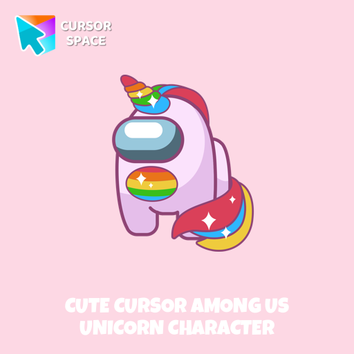 Cute Cursor Among Us Unicorn Character